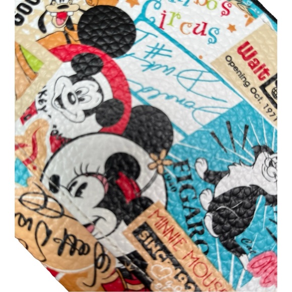 Disney Parks Mickey Mouse and Friends Pebbled Vegan Leather Full Sized Wallet - Picture 7 of 9